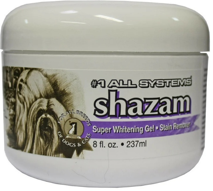 #1 All systems Super Whitening gel Shazam - отбеливающий гель для собак и кошек 237мл  #1