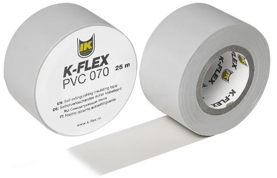 Монтажная лента K-FLEX PVC ПВХ) 50 мм*25 м серая/ПВХ лента-липучка самоклеющаяся 50 мм*25 м серая/лента #1