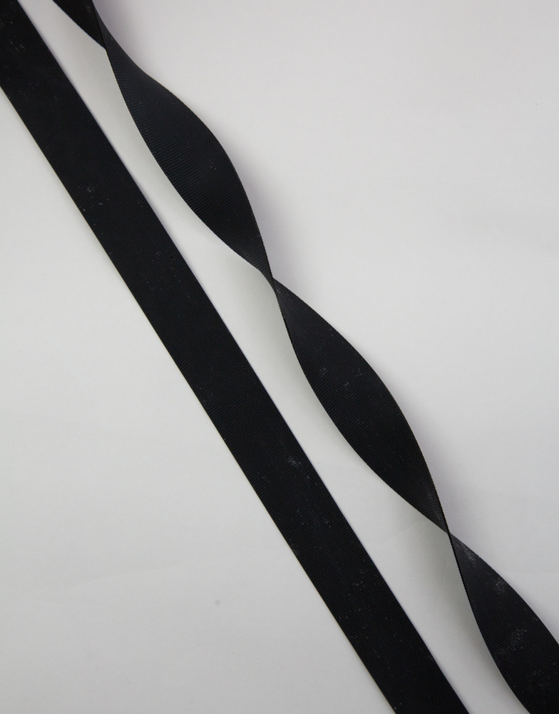 Латексная резинка ребристая цвет Черный,18 мм, 10м #1