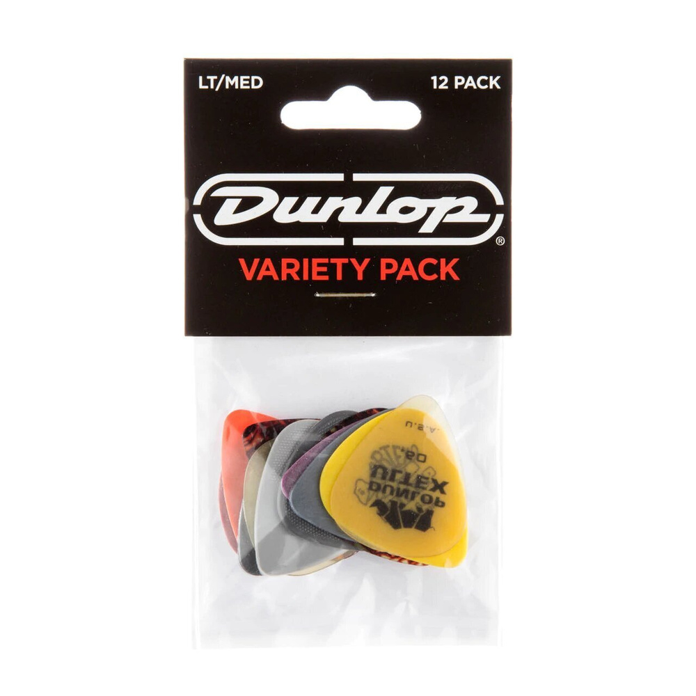 Медиаторы для гитары, набор медиаторов Dunlop PVP101 Guitar LT/MED Pick Variety Pack, 12 штук  #1