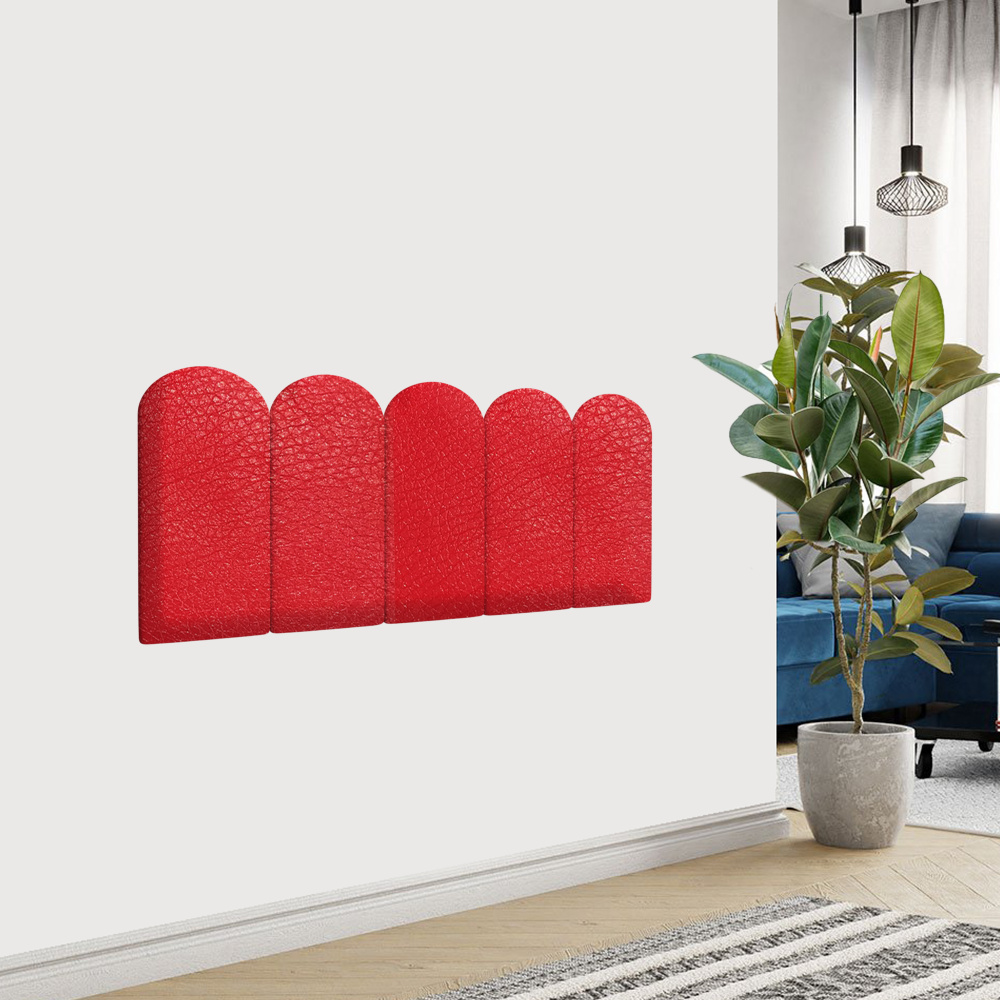 Стеновая панель Eco Leather Red 30х60R см 2 шт. #1