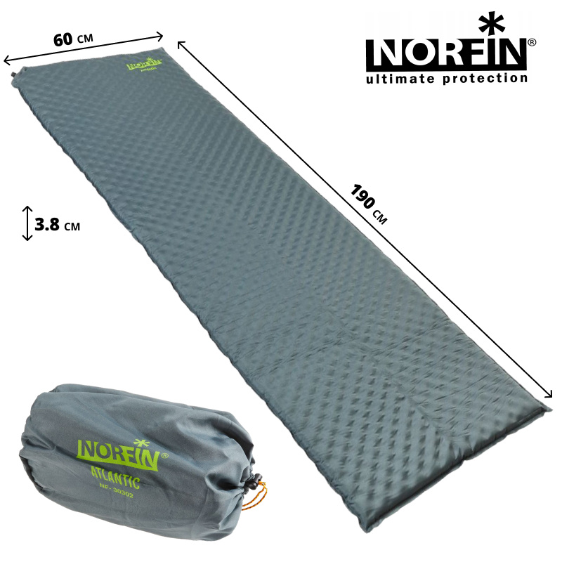 Коврик самонадувающийся Norfin ATLANTIC NF 3.8 см #1