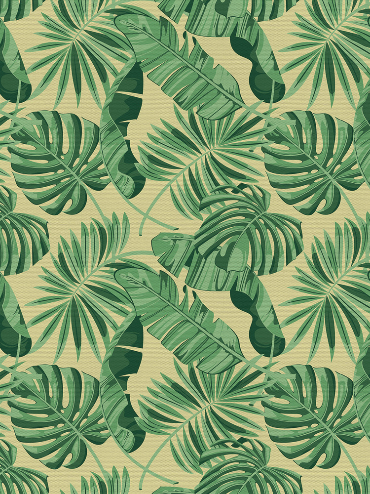 Отрезная ткань для мебели Ambesonne "Ботаника тропиков" метражом для рукоделия и шитья, оксфорд, 155 #1