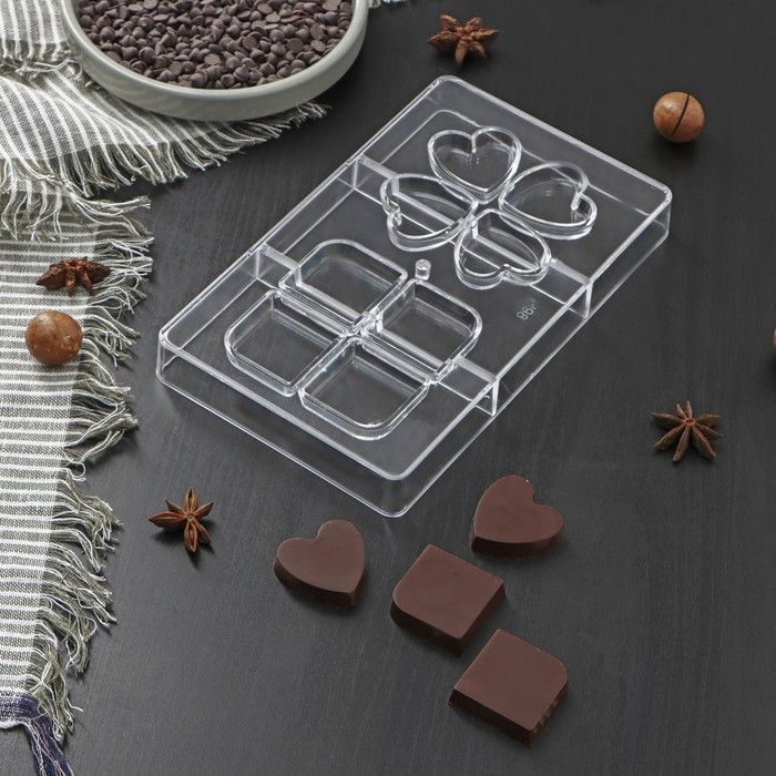 Форма для шоколада и конфет Мерси , 8 ячеек, 20 12 2,5 см #1