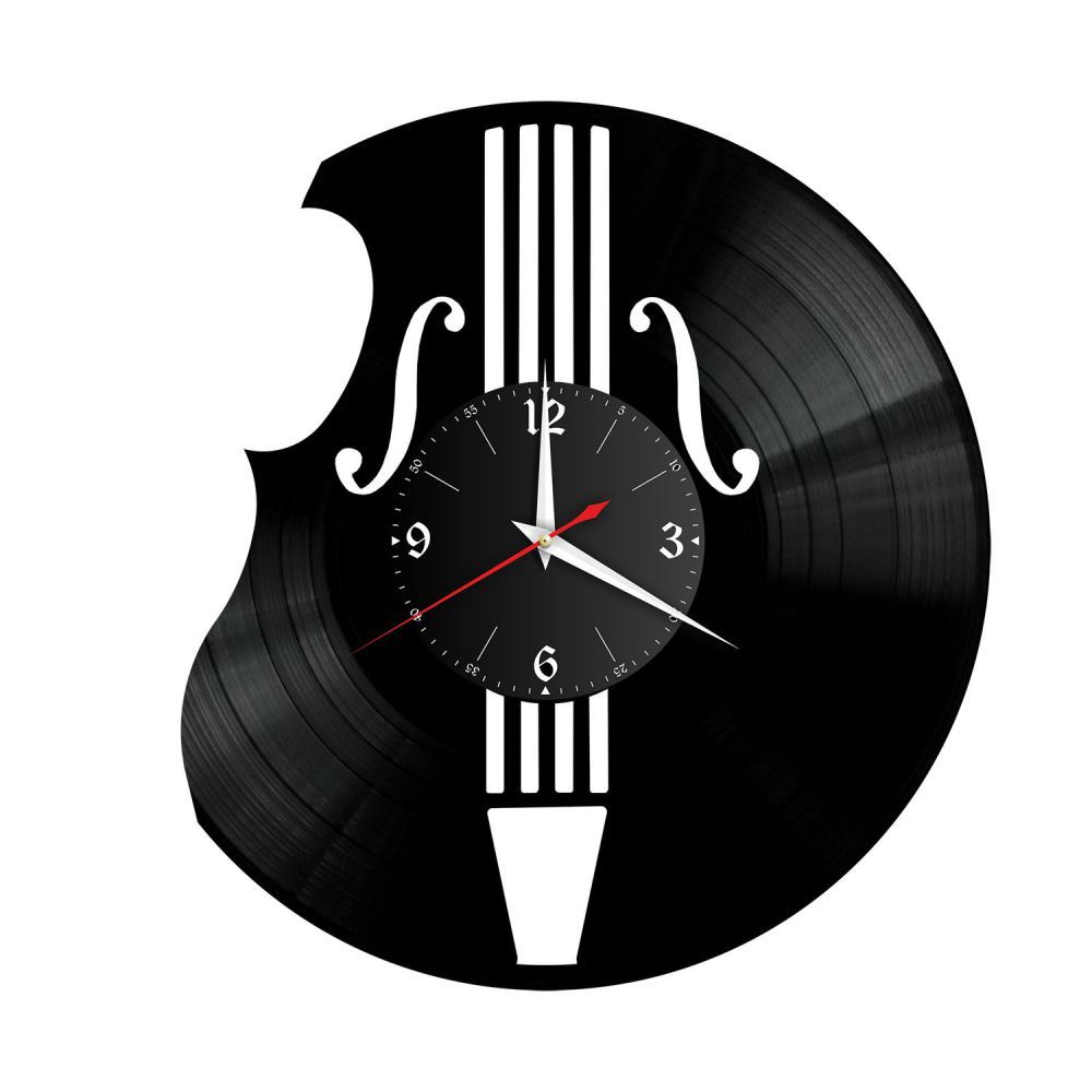 RedLaser Настенные часы "Музыка (Виолончель) из винила, №26 ", 30 см  #1