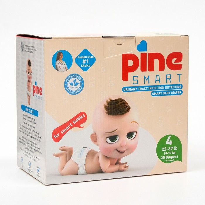 Подгузники детские умные Pine Smart 4 Maxi, 10 - 17 кг, 20 шт. #1