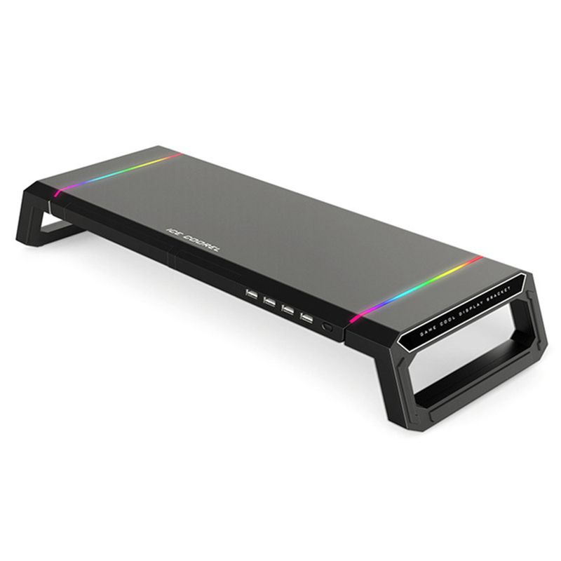 Подставка для ноутбука с RGB-подсветкой,подставка для монитора компьютера,4 порта USB  #1