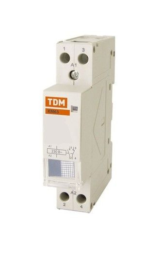 Контактор модульный, пускатель электромагнитный TDM, КМ63 2п 25А 1NO, 1NC Uкат 230В  #1