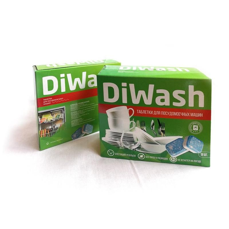 Таблетки для посудомоечных машин DiWash (30 штук в упаковке)  #1