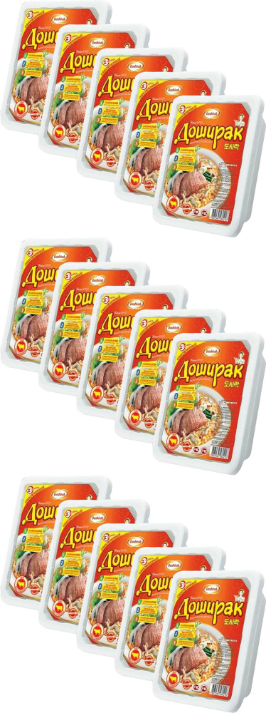 Лапша Доширак со вкусом говядины быстрого приготовления, комплект: 15 упаковок по 90 г  #1