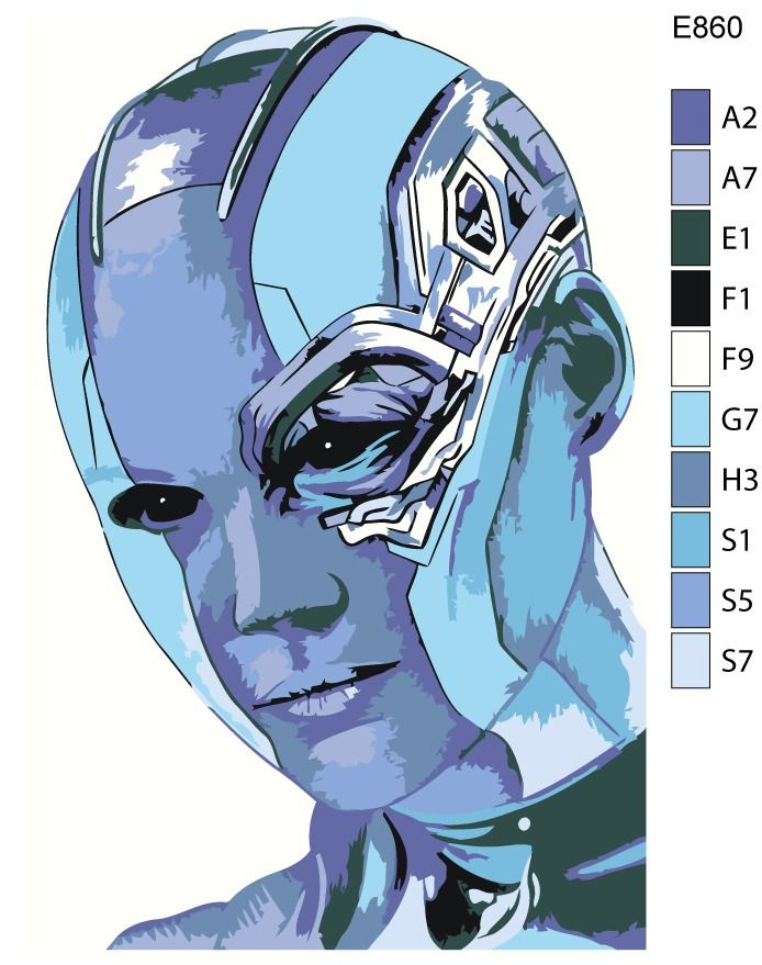 Детская Картина по номерам E860 "Фильм Стражи Галактики. Небула" 20x30  #1