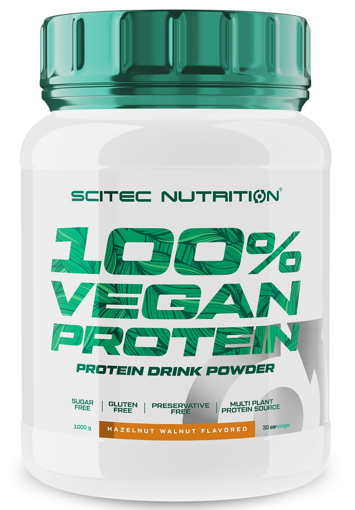 Протеин вегетарианский /протеин веганский / Scitec Nutrition 100% Vegan Protein 1000 г фундук-грецкий #1