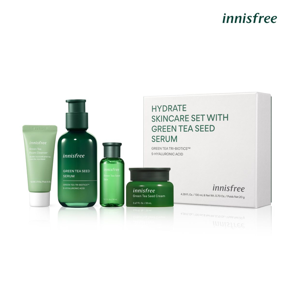 INNISFREE Набор с увлажняющей сывороткой с экстрактом семян зеленого чая и гиалуроновой кислотой  #1