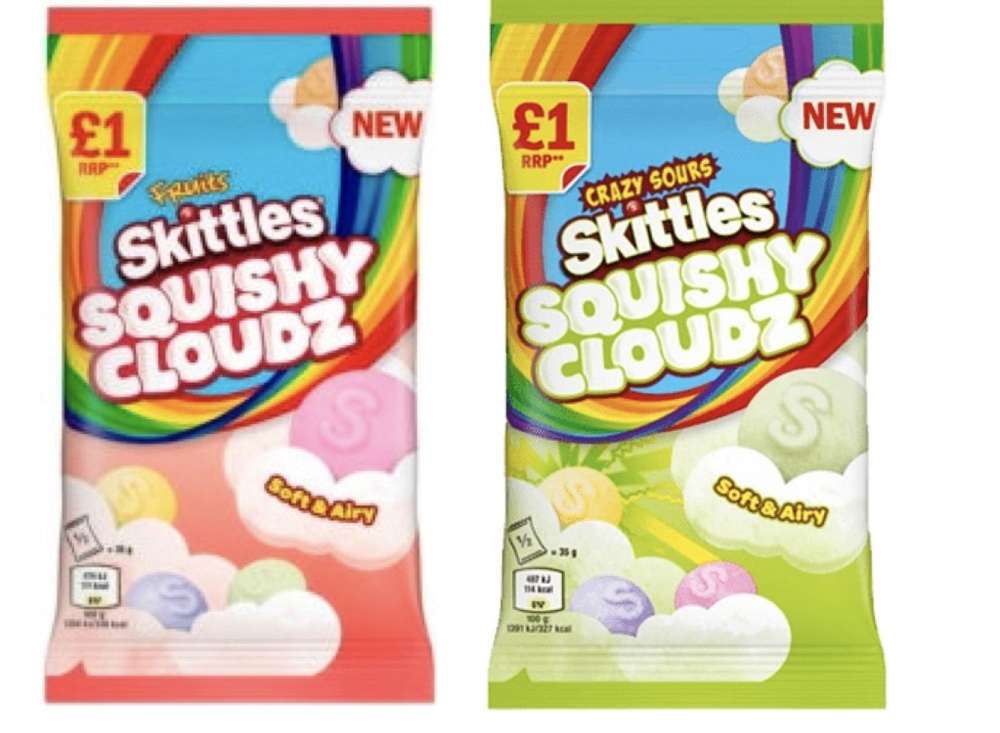 Конфеты Skittles squishy cloudz soft&airy 2 шт #1