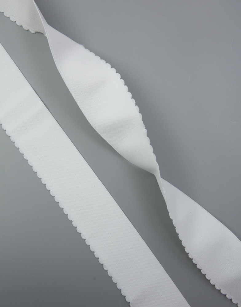 Резинка отделочная с фестоном Lauma цвет Белый (001) 50 мм, 5 м  #1