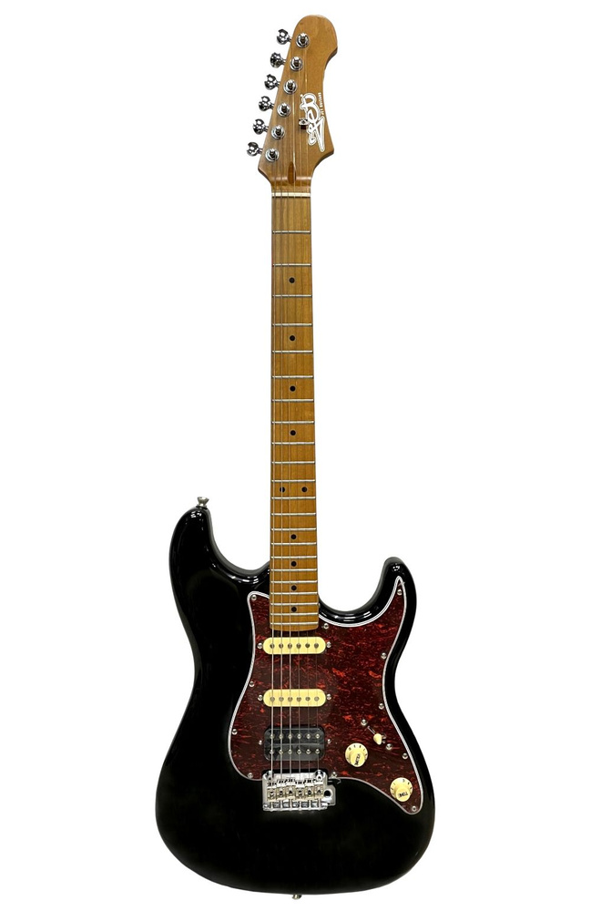 Электрогитара Stratocaster(H-S-S) с машинкой тремоло, Black, JET #1