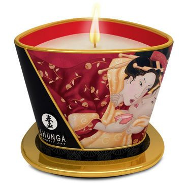 Массажная свеча Shunga Massage Candle Sparkling Strawberry Wine, 170мл #1