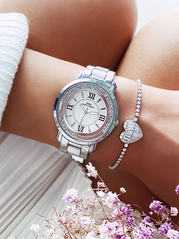 IBSO Часы наручные женские стильные на браслете/механическиекварцевые/подарок женщине/водонепроницаемые - купить с доставкой повыгодным ценам в интернет-магазине OZON (242229742)