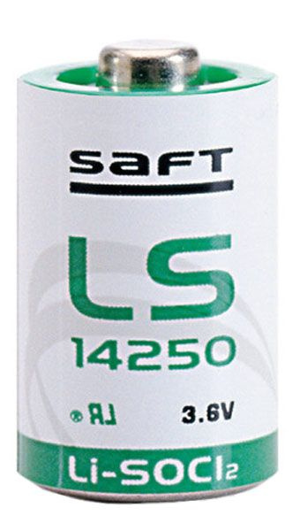 LS 14250 (1/2AA) Saft литий-тионилхлоридная батарейка 3,6 V для датчиков дыма, утечки газа, дальномеров, #1