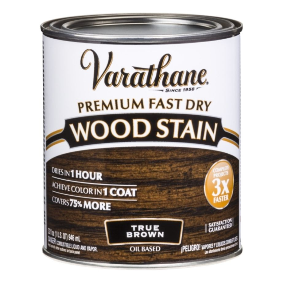 Varathane Масло для дерева Fast Dry Wood Stain 0.946 л., true brown Подлинный коричневый  #1