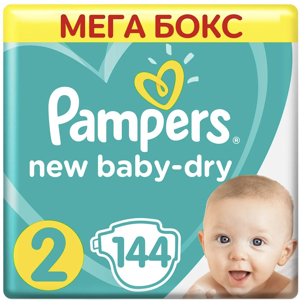 Подгузники Pampers New Baby-dry №2 4-8кг 144шт #1