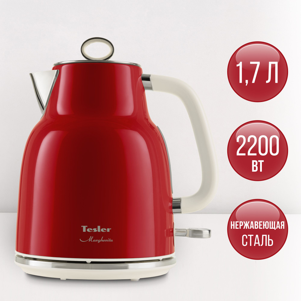 Чайник электрический TESLER KT-1760 RED. Товар уцененный #1