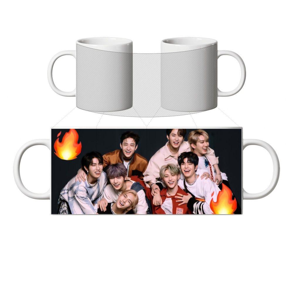 Кружка "музыкальная группа Stray Kids. Bang Chan, Lee Know, Changbin ...