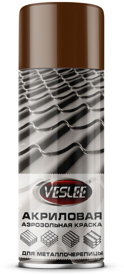 Veslee Аэрозольная краска Быстросохнущая, Глянцевое покрытие, 0.52 л, 0.3 кг, коричневый  #1
