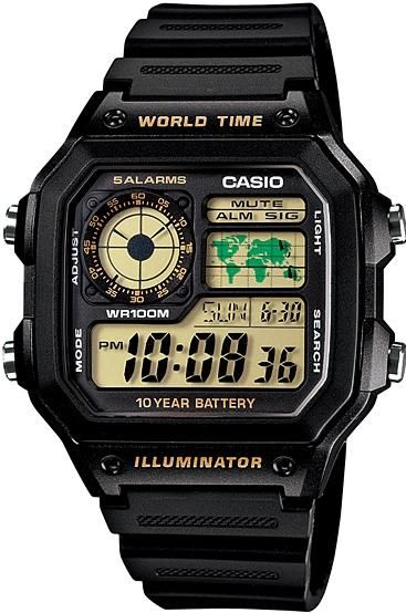 Мужские наручные часы Casio AE-1200WH-1B оригинальные #1