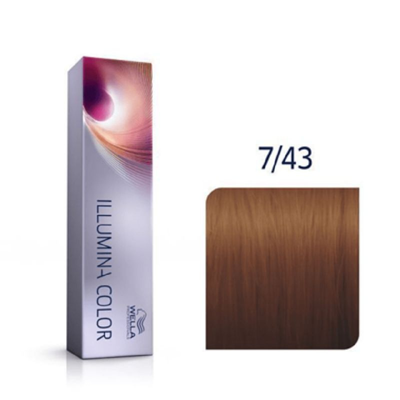 Wella Professionals Illumina Color Профессиональная стойкая крем-краска для волос 7/43 блонд красно - #1