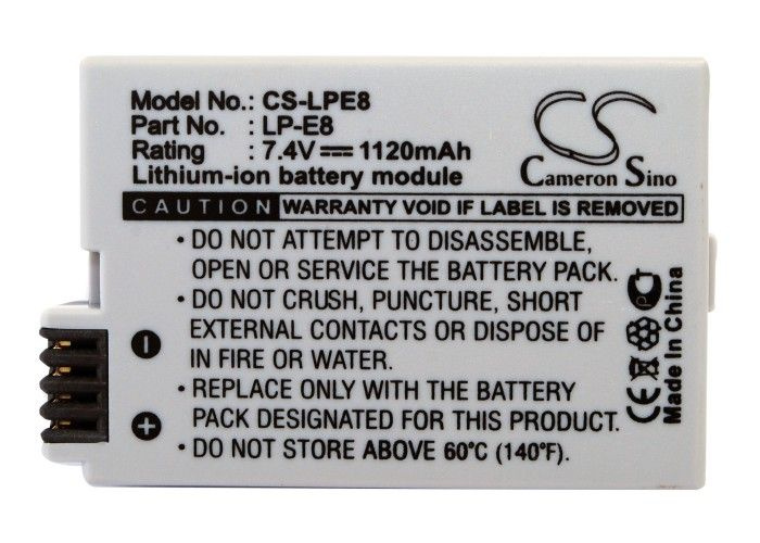 Аккумулятор для флтоаппарата CANON LP-E8 (1120mAH) #1