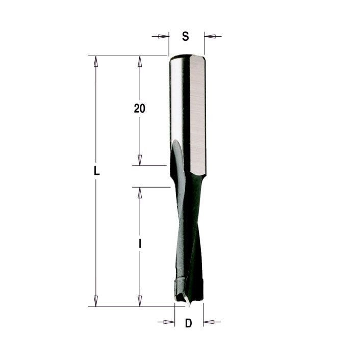 Сверло глухое для присадочных фрезеров и Mafell 6 мм (312.060.11)  #1