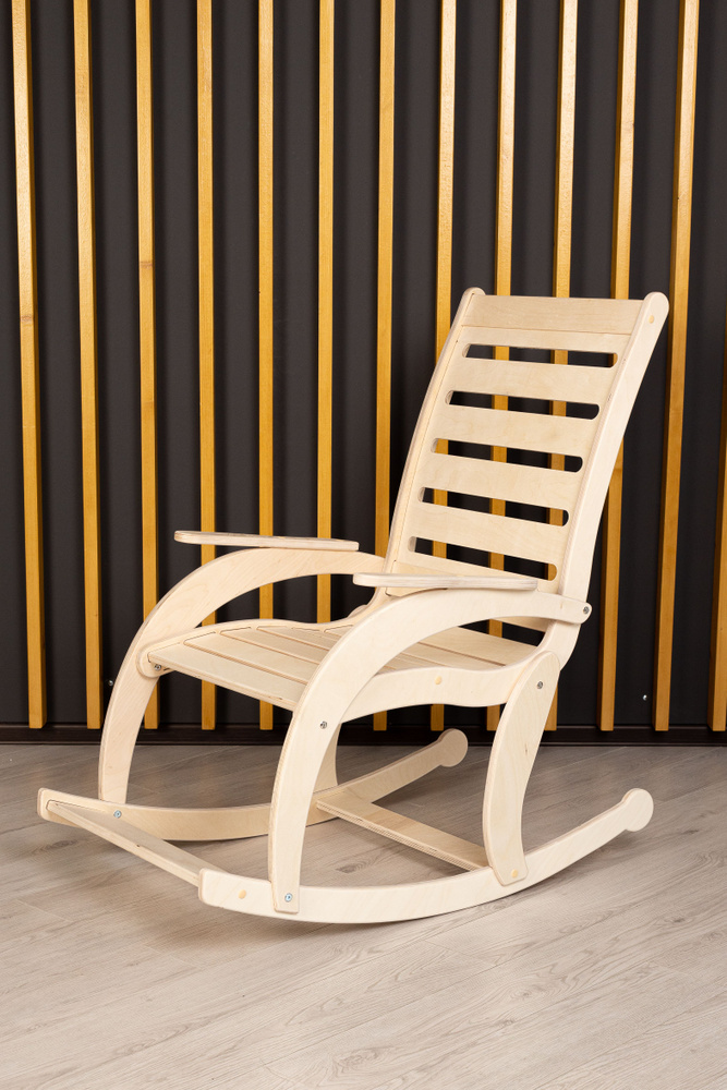 Кресло-качалка деревянное для дома и дачи, 52х55х108 см #1