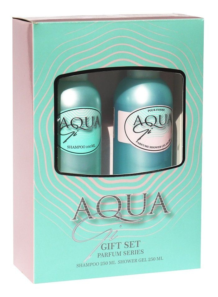Набор средств для гигиены подарочный женский (шампунь+гель для душа) AQUA GI  #1