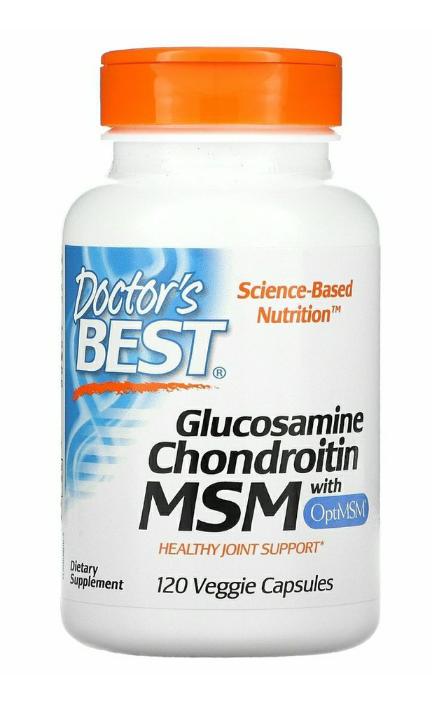 Doctors Best Glucosamine Chondroitin MSM with OptiMSM Глюкозамин, хондроитин и МСМ с OptiMSM - 120 капсул #1