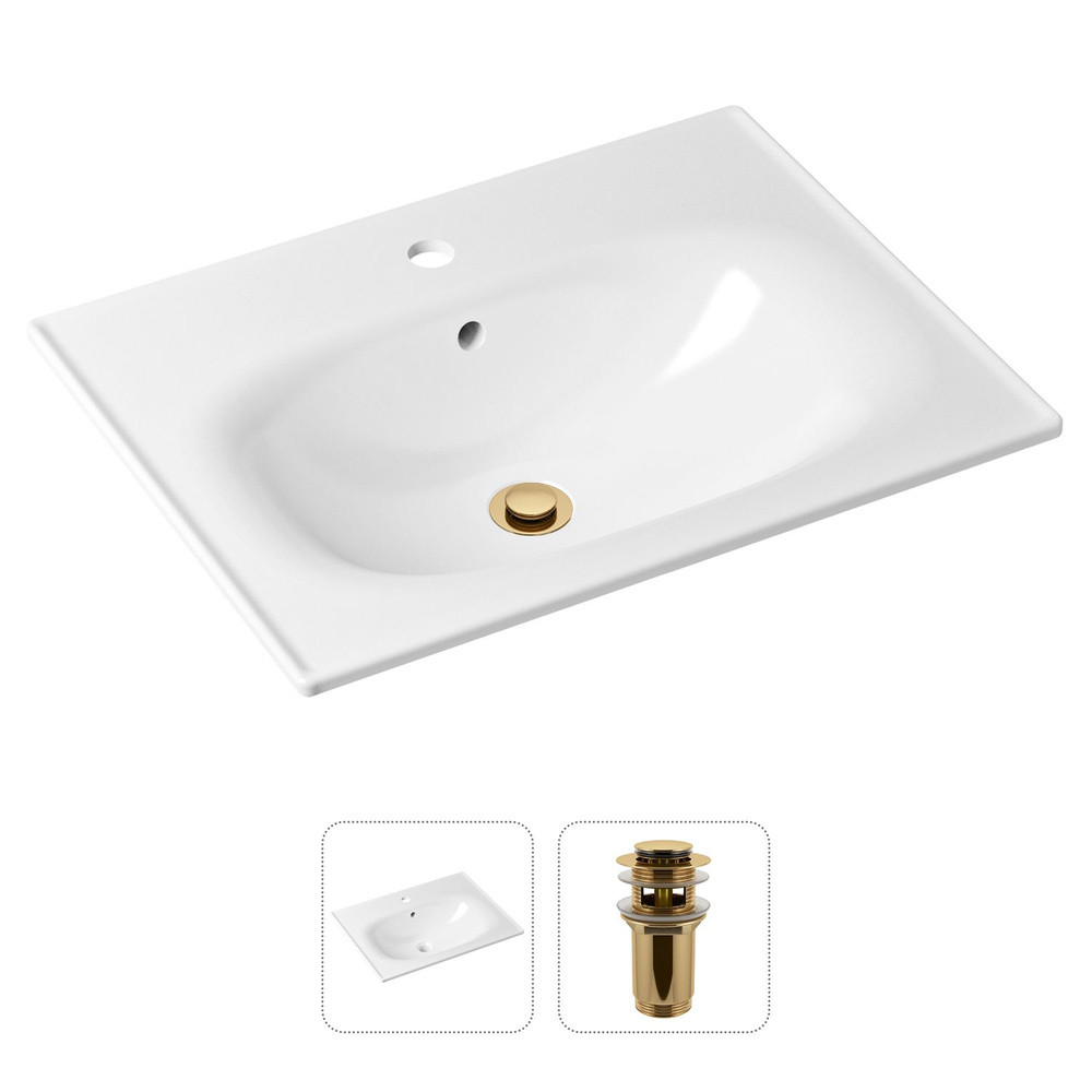 Врезная раковина для ванной Lavinia Boho Bathroom Sink 21520872 в комплекте 2 в 1: умывальник белый из #1