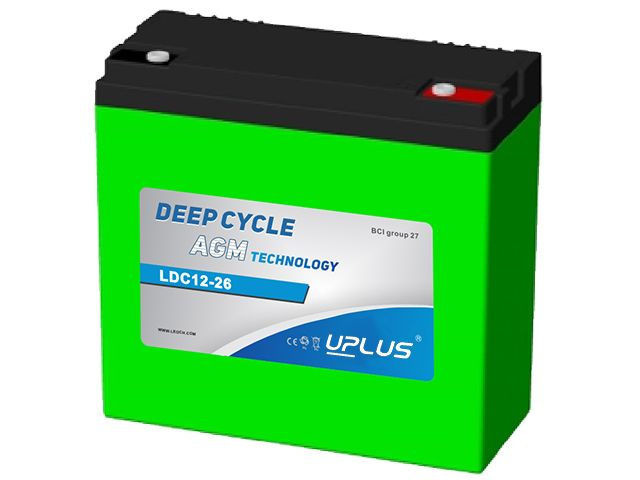Аккумулятор UPLUS AGM Leoch Deep Cycle LDC12-26 12V 26Ah для ИБП #1