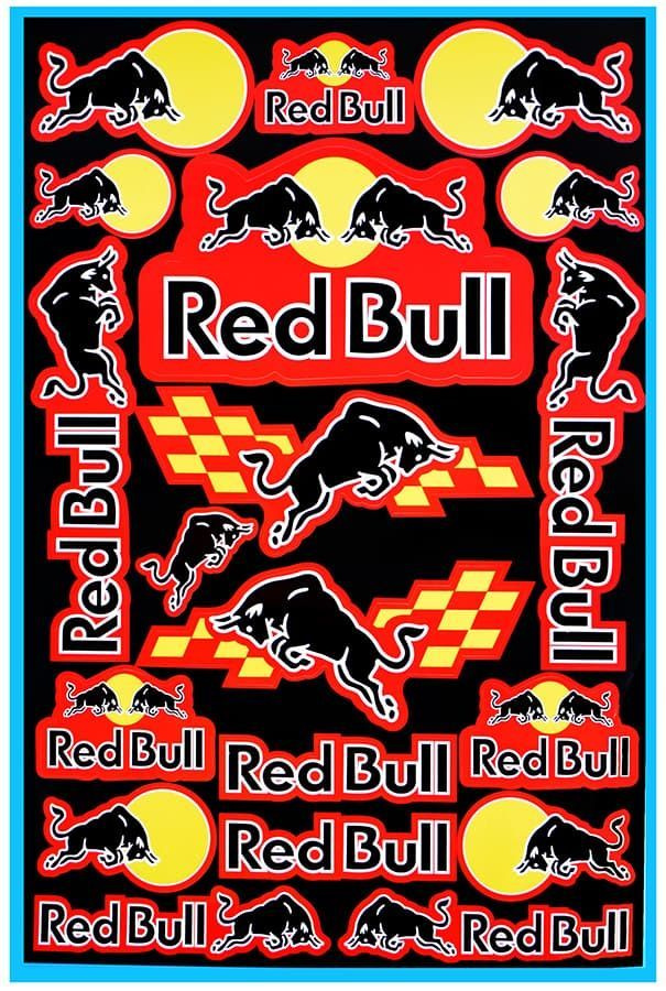 Наклейки стикеры для мотоцикла Red Bull #1