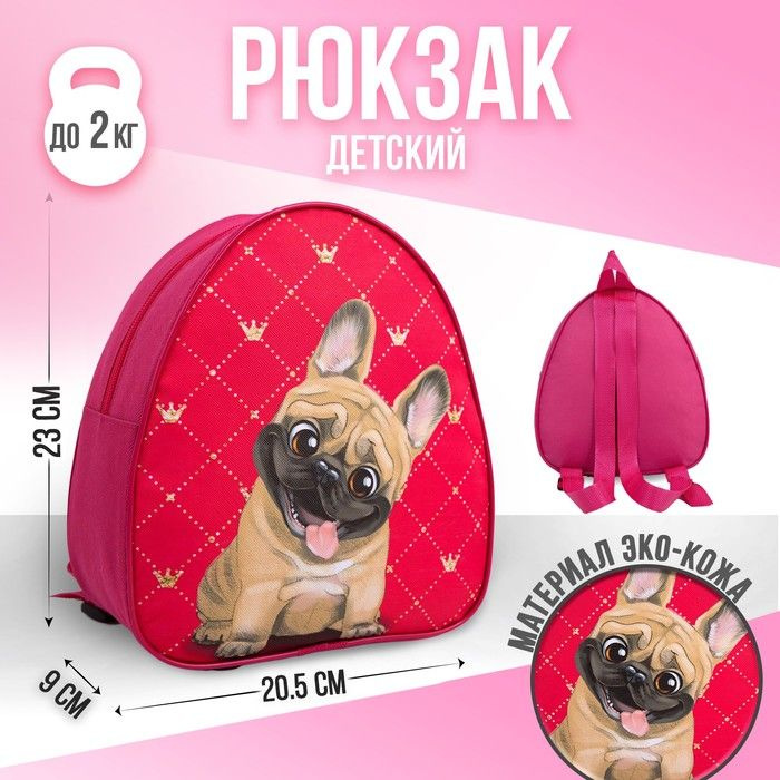 Рюкзак детский "Собака", 23x20,5 см, отдел на молнии #1