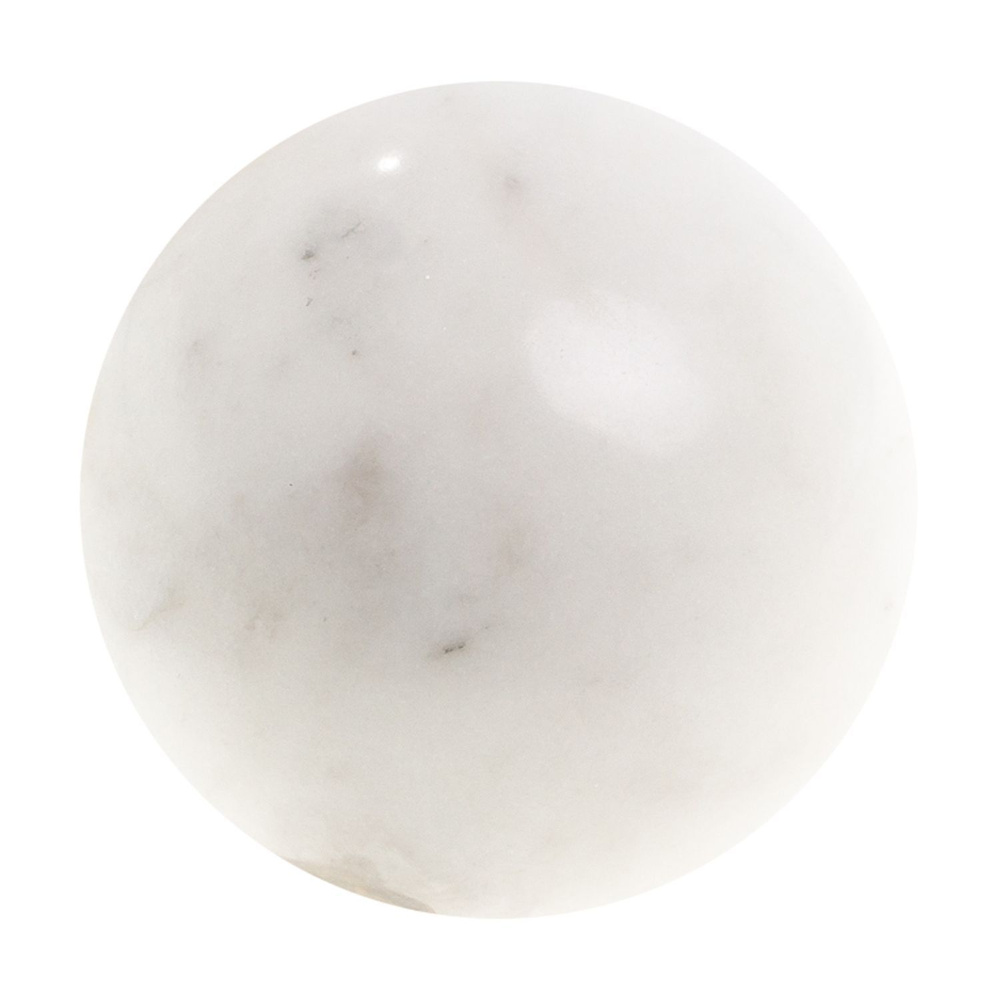 Каменный шар из белого мрамора 5 см / шарик для медитаций / сувенир из камня  #1