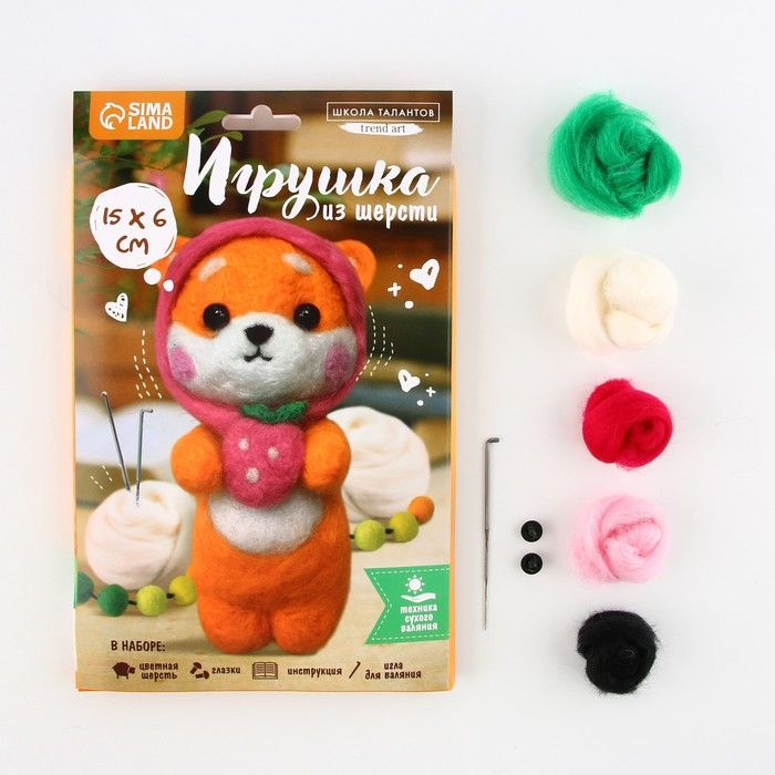 Школа талантов, Игрушка из шерсти Милый корги, 15х6 см #1