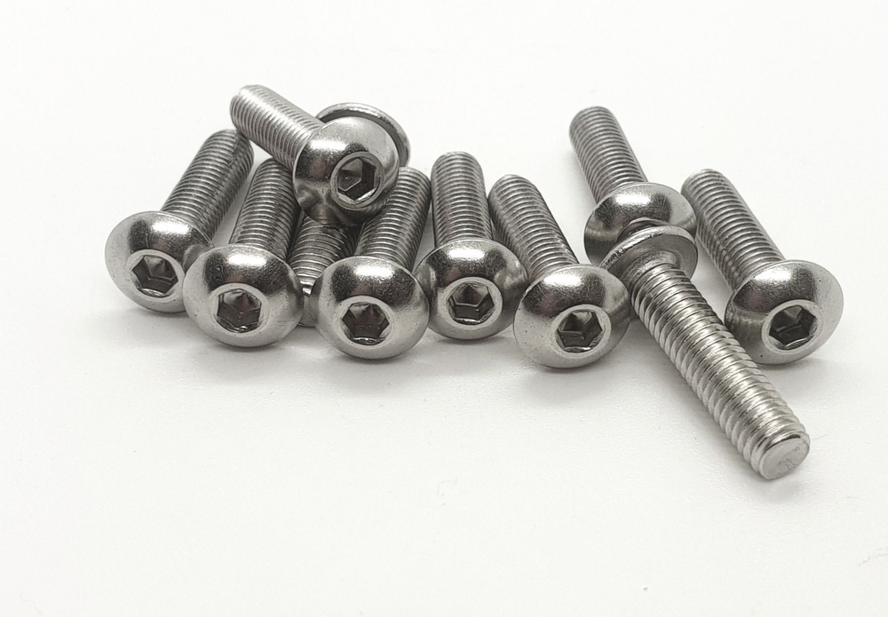 Винт M6 x , головка: Полукруглая, 20 шт - купить по выгодной цене в ...