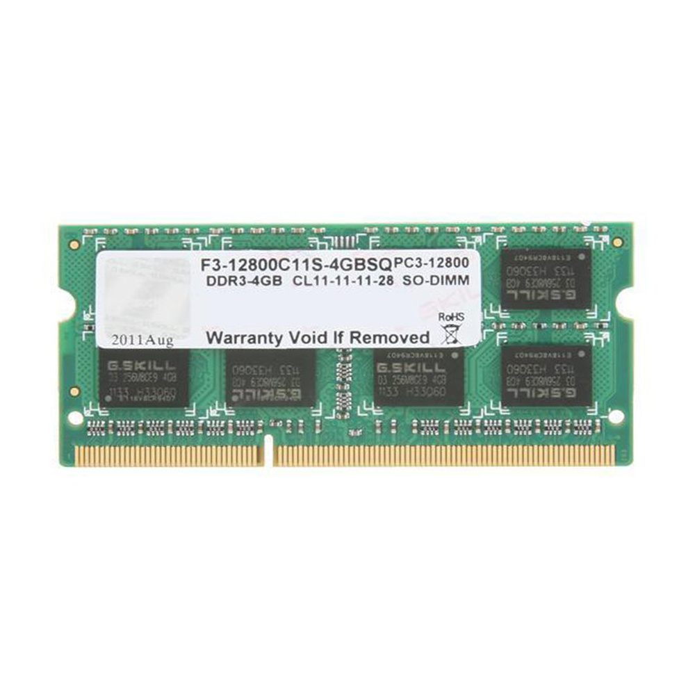 G.Skill Оперативная память Модуль памяти для ноутбука F3-12800CL11S-4GBSQ DDR3 4GB 1x4 ГБ (Модуль памяти #1