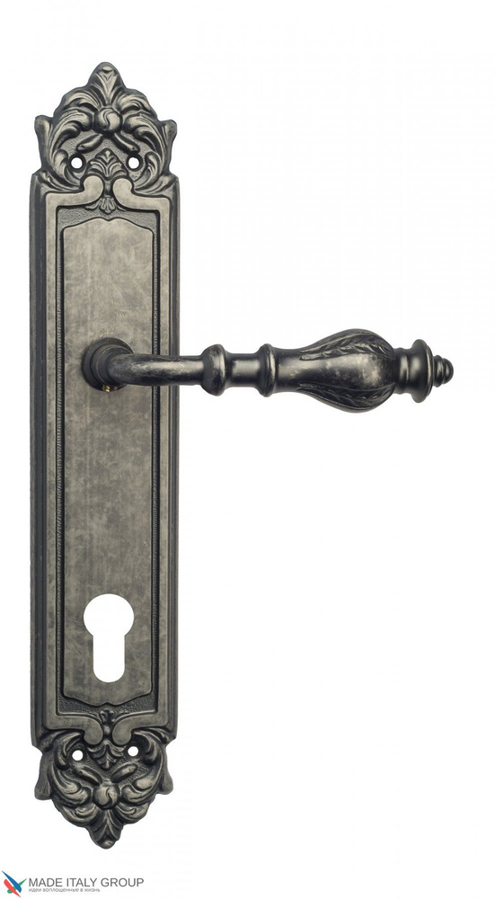 Дверная ручка на планке Venezia GIFESTION CYL PL96 античное серебро  #1