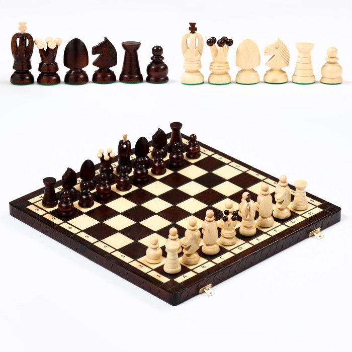 Шахматы "Королевские", 44 х 44 см, король 8 см, пешка 4.5 см #1