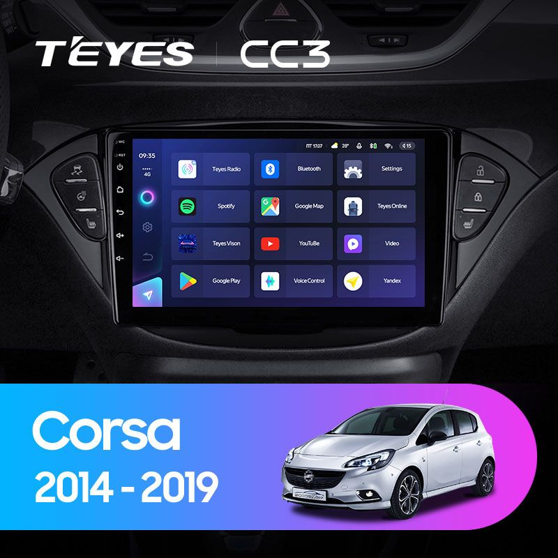 Магнитола для авто, Штатная магнитола TEYES CC3 9.0" 4 Gb для Opel Corsa 2014-2019  #1