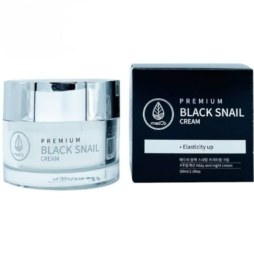 Антивозрастной крем для лица с муцином чёрной улитки,MEDB Premium Black Snail Cream,50мл  #1