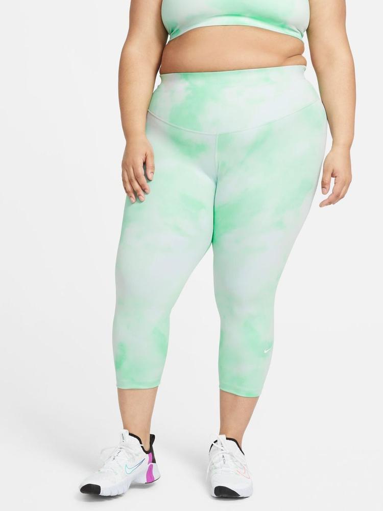 Тайтсы Nike W One Icnlcsh Crop Tgt Cr #1