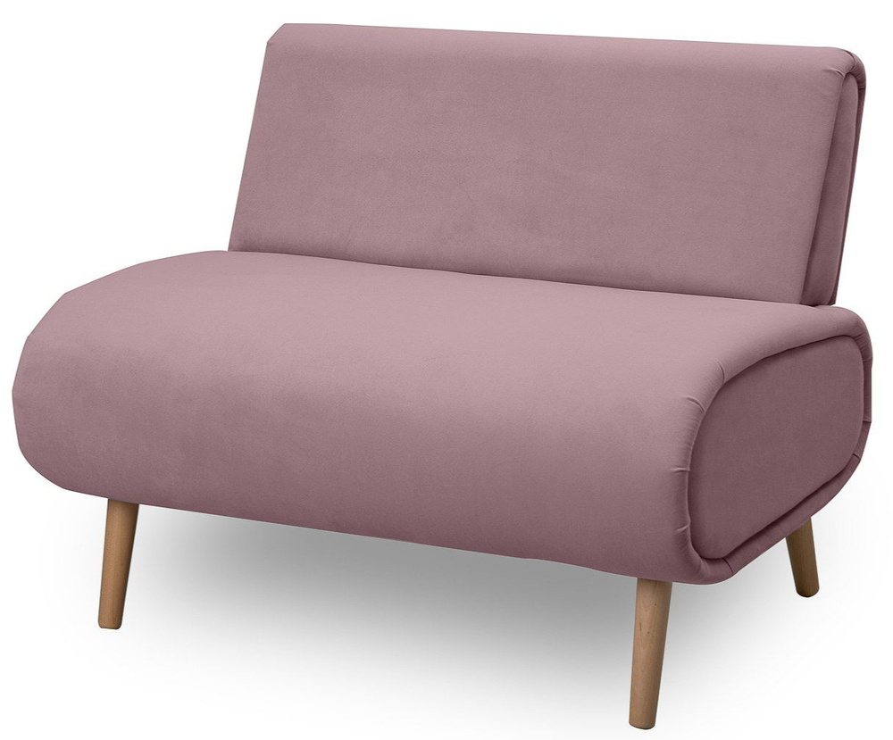 Прямой диван, механизм Нераскладной, 100х60х85 см,розовый #1