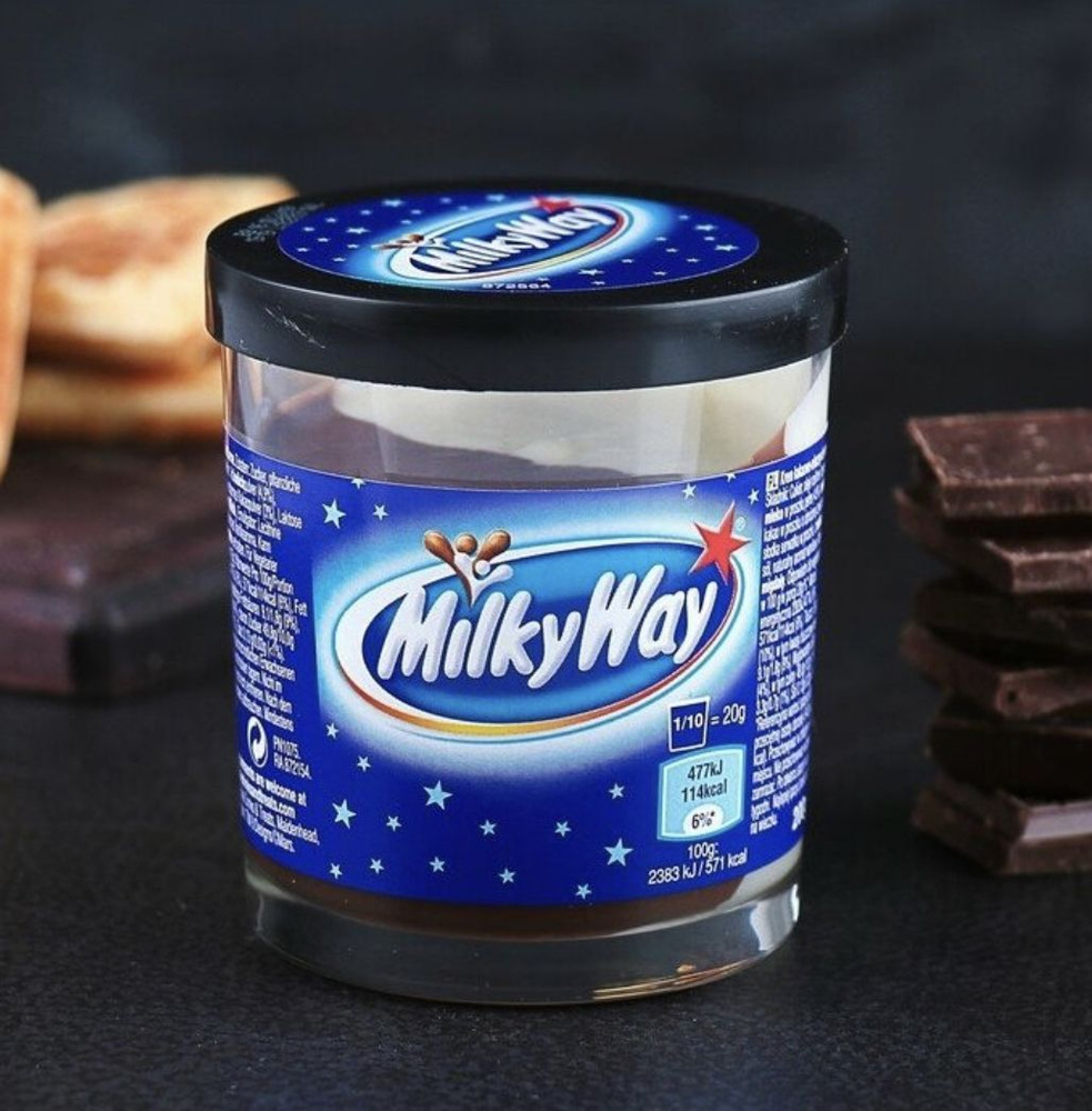 Шоколадная паста MilkyWay из молочного и белого шоколада 200г. Европа  #1